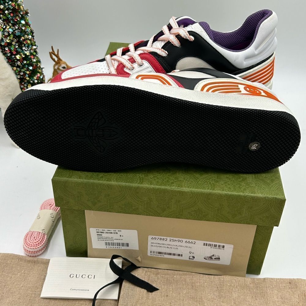 Men’s Gucci basket low top sneakers size 9.5 made in Italy - Picture 6 of 10